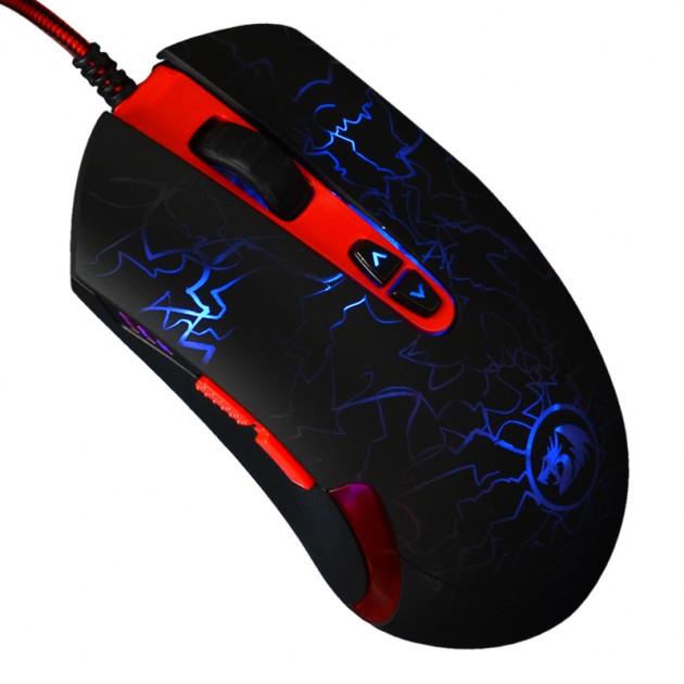 TECNOSHOP Mouse gaming Red Dragon Lavawolf M701 8 tasti nero